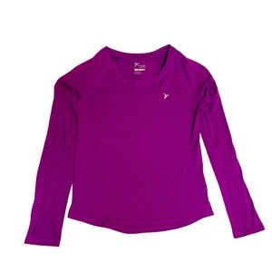 Old Navy Active Go-Dry Girls Long Sleeve Top Purple Size Large (10/12)